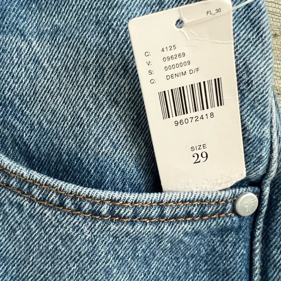 NWT new 29 fits 28 Anthropologie pilcro high rise frayed denim jean shorts blue - Picture 5 of 17